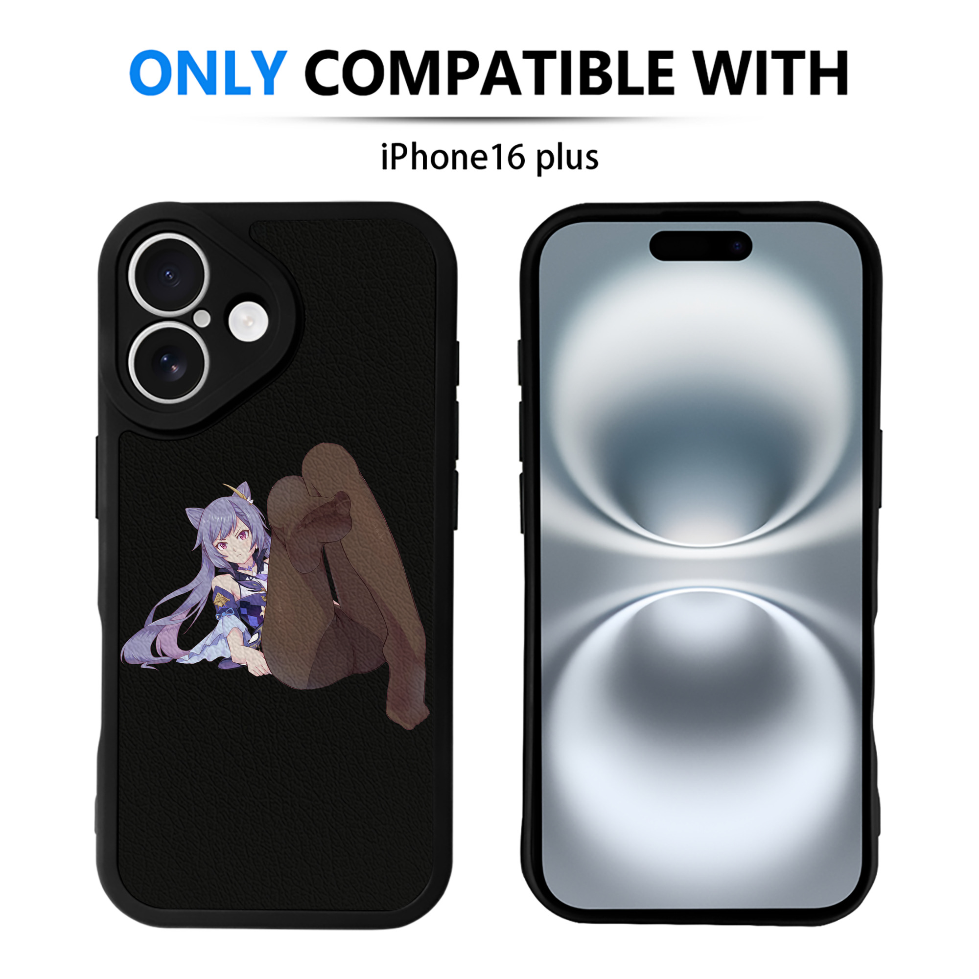 げんし神 刻晴 こくせい genshin Kokusei 【iPhone 16シリーズ対応】シリコンスマホケース（レザー調） 材質：シリコン